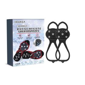 Houkea Universelle Rutschfeste Greiferspitzen, Outdoor Crampons Snowshoe Cover Mountaineering Sports Fall Easy To Wear And Take Off Shoe Cover