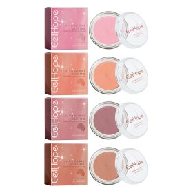 Eelhope Velvet Fine Flash Blush Clay Series, Natural Light And Light Color Red Makeup Cheeks Fine Flash Blush Cla